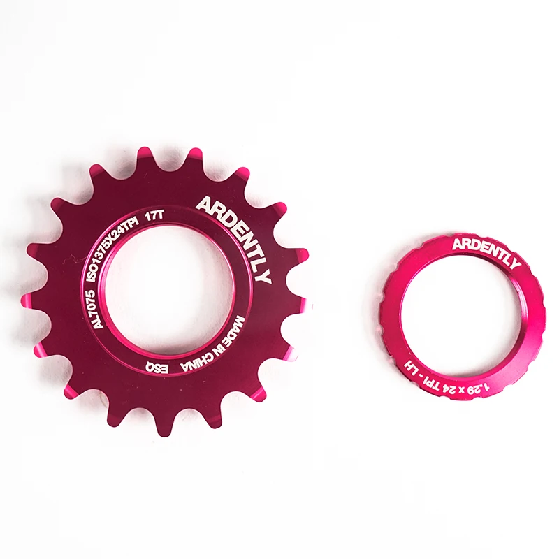 Ardently Single Speed High Quality Bicycle Freewheel Cog 13T-20T Fixed Gear Road Bike Sprocket & Lockring Aluminium Alloy Cogs