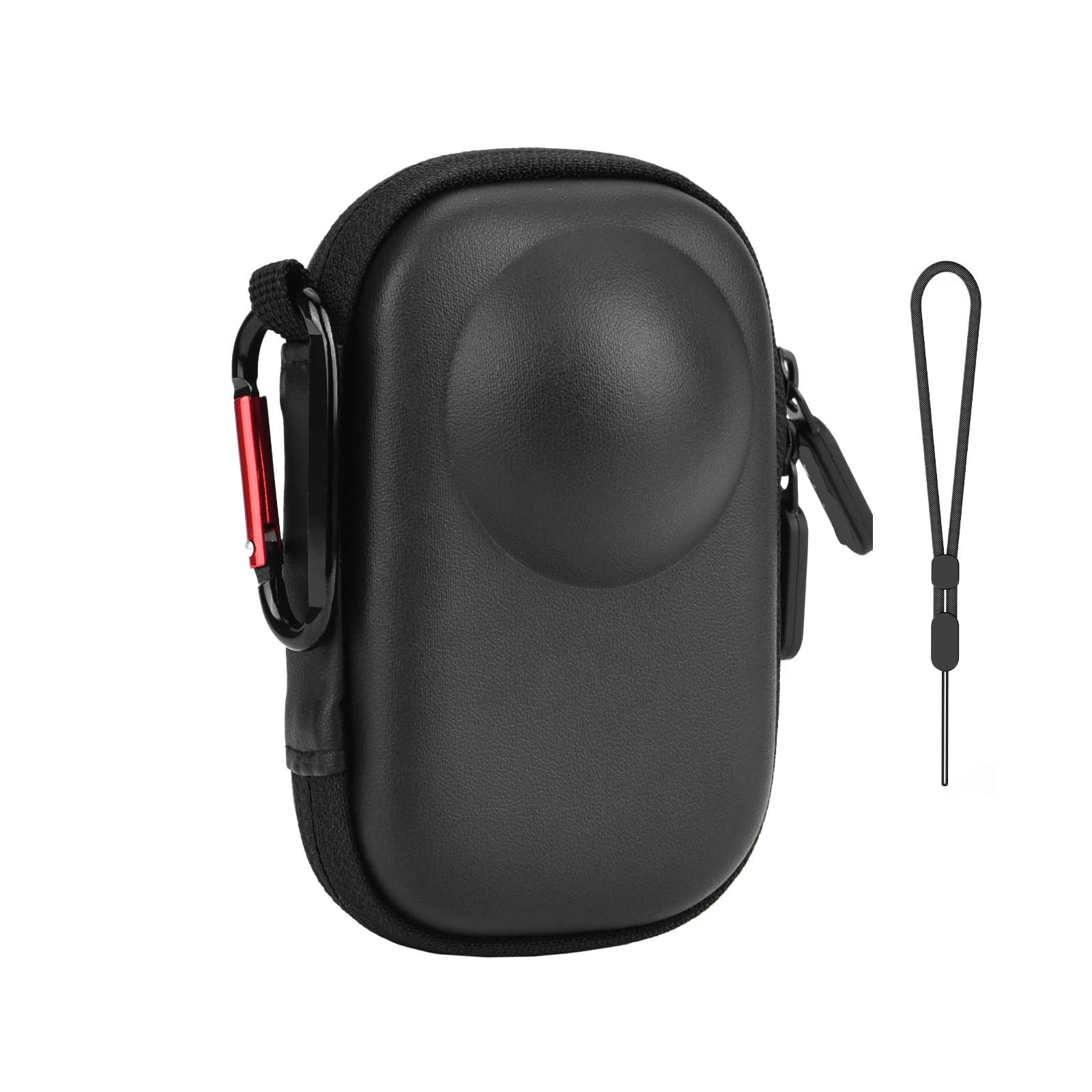 Carrying Case for Insta360 X6,Protective Travel Storage Bag,PU Protective Shell, Plush Lining,Dual-Zipper Accessories,Carabiner