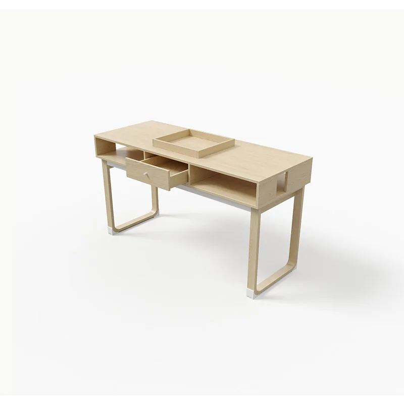 Minimalist Trendy Nail Table Italian Classic Elegant Premium Manicure Table With Storage Design Mesa Manicura Salon Furniture