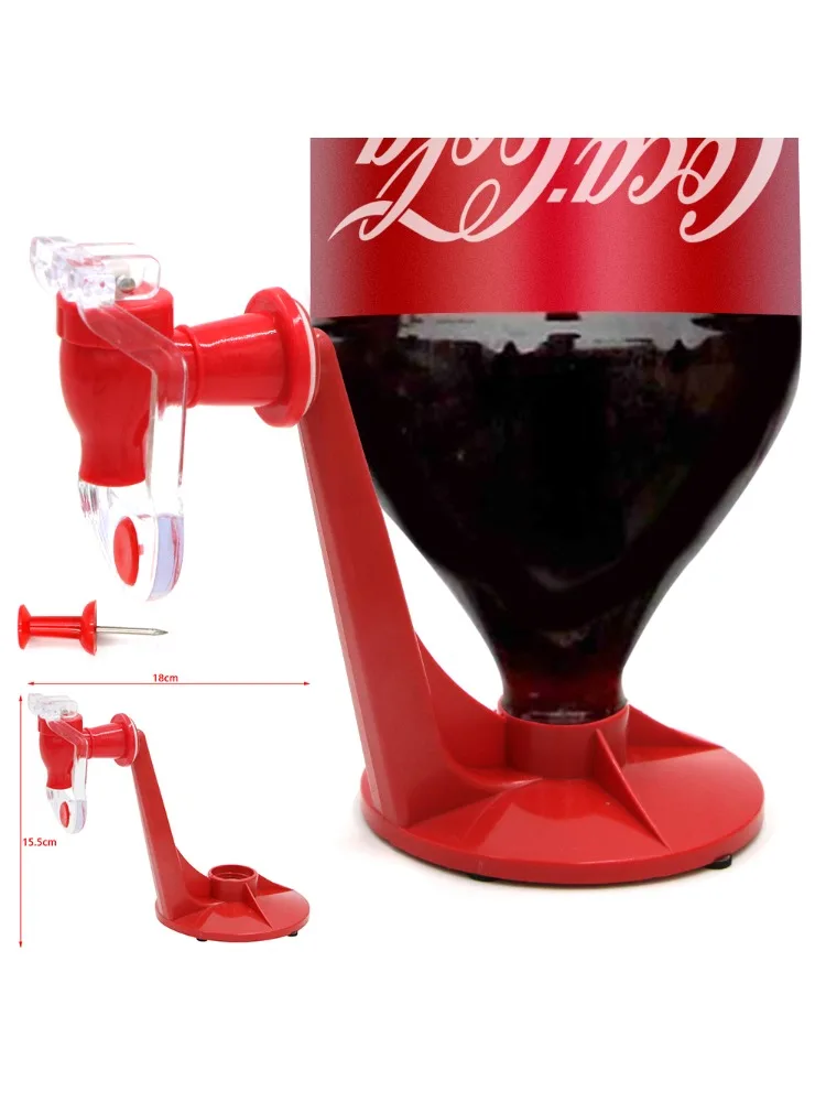 Soda Beverage Dispenser Bottle Coke Upside Down Drinking Water Dispense Machine Switch for Gadget Party Home Bar  Water Pitcher