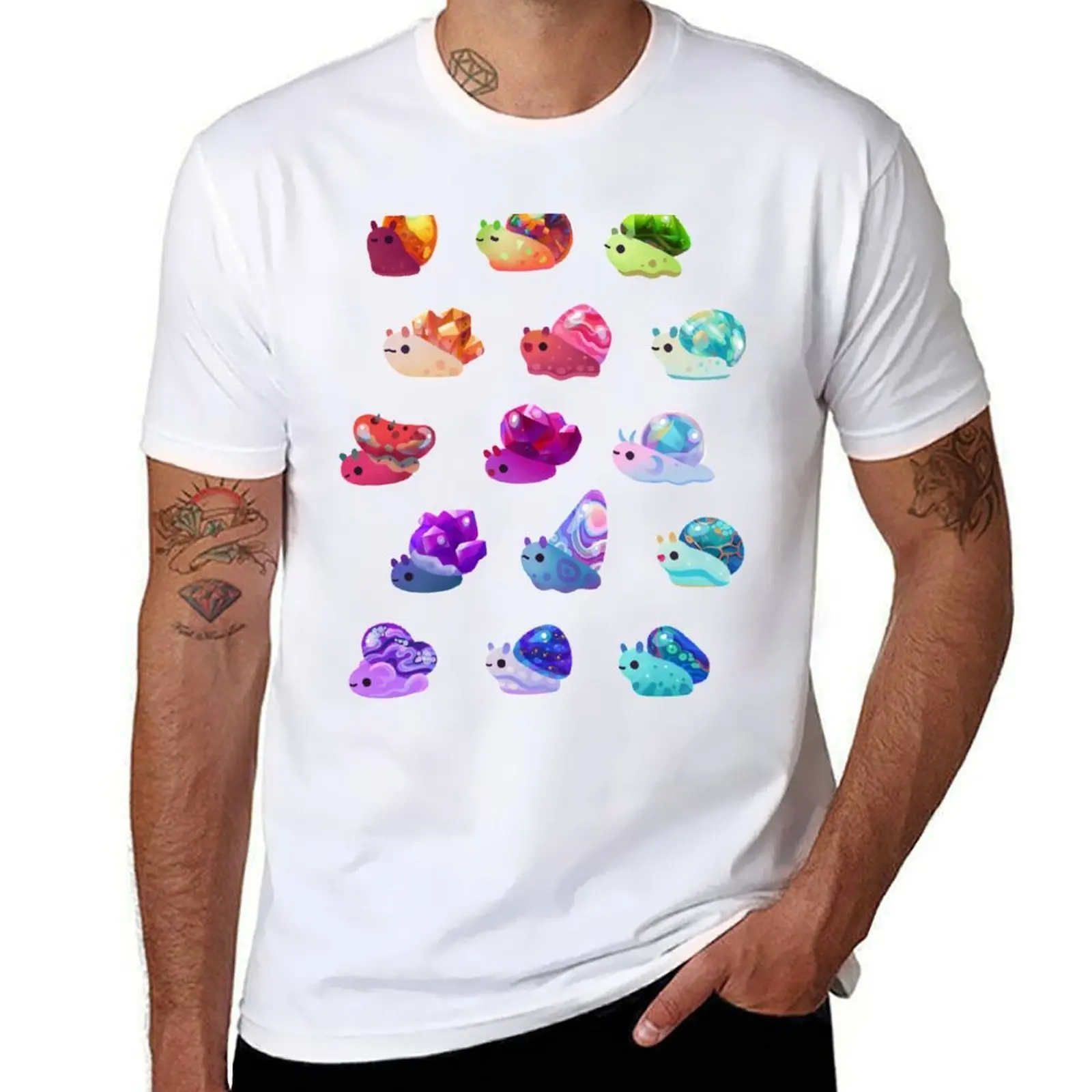 

Jewel Snail T-Shirt t shirts for man cotton funny cotton t shirts man 100% T-Shirt