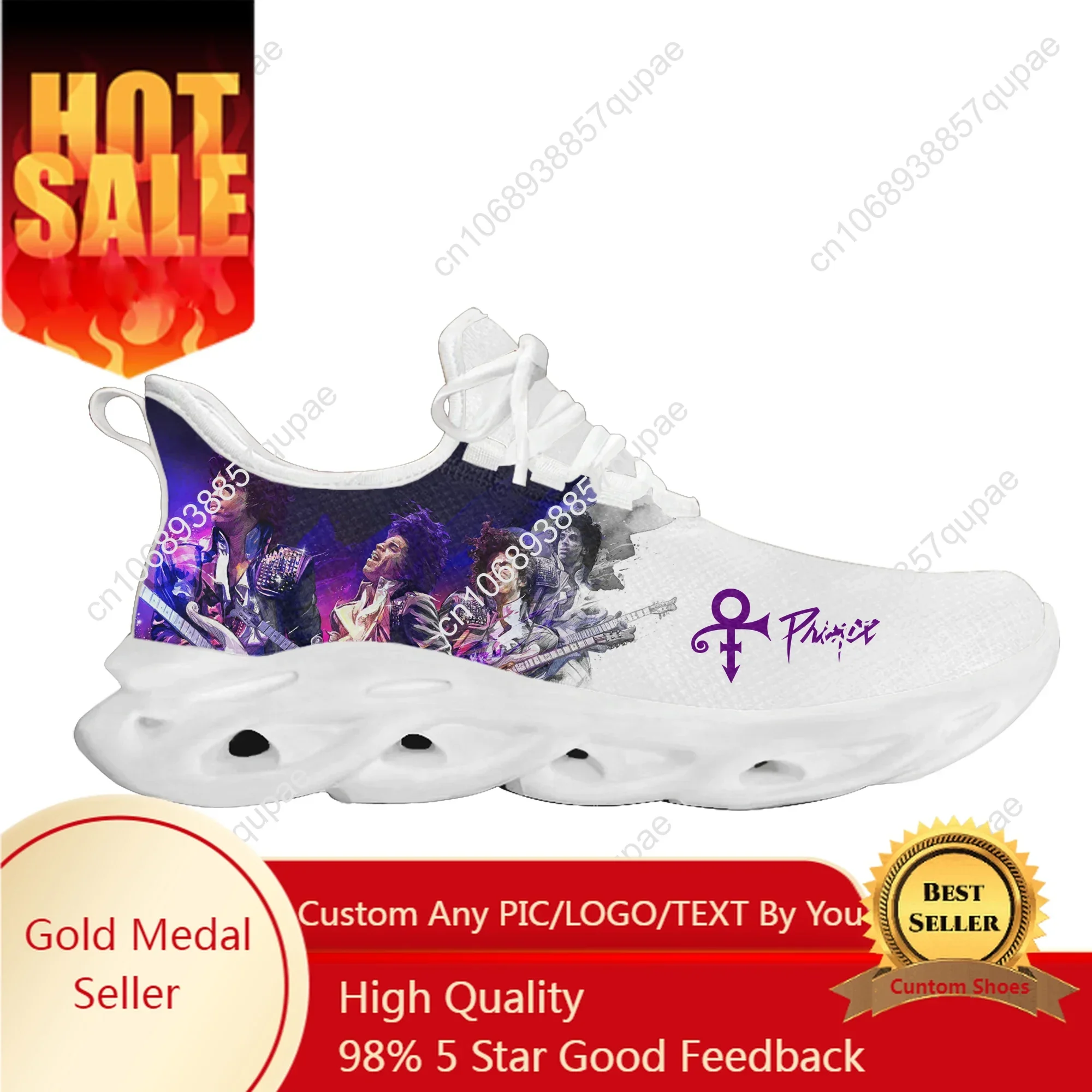 

Prince Rogers Nelson Purple Rain Flats Sneakers High Quality Mens Womens Sports Shoes Customized Sneaker Custom Made Shoe