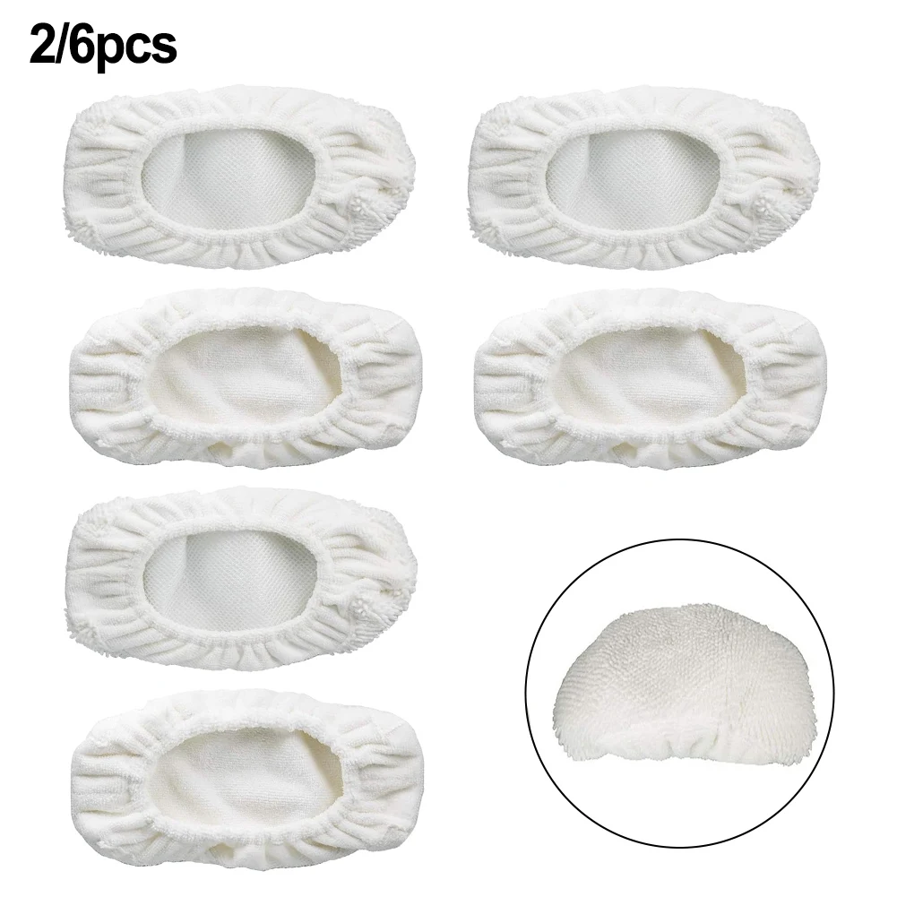 2/6 Pcs Microfiber Mop Pads Compatible For For Steam Mop STEAM100 STEAM100LRH Dry And Wet Usage Mop Cloths Pad Floor Clean