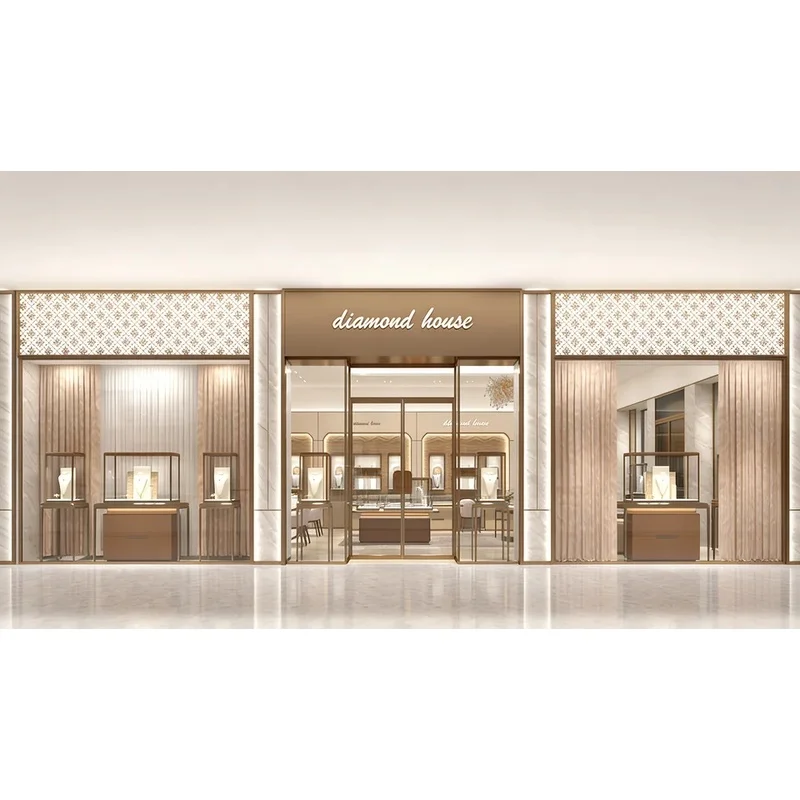 custom.Custom Jewelry Store Kiosk with Glass Display One Stop Full Store Design and Fit-Out