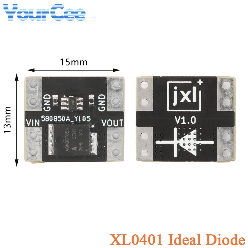 5pcs/1pc XL0401 Ideal Diode Module Simulation Ideal Diode Rectifier 3V-26V 5.5mΩ Low Internal Resistance MOS Board