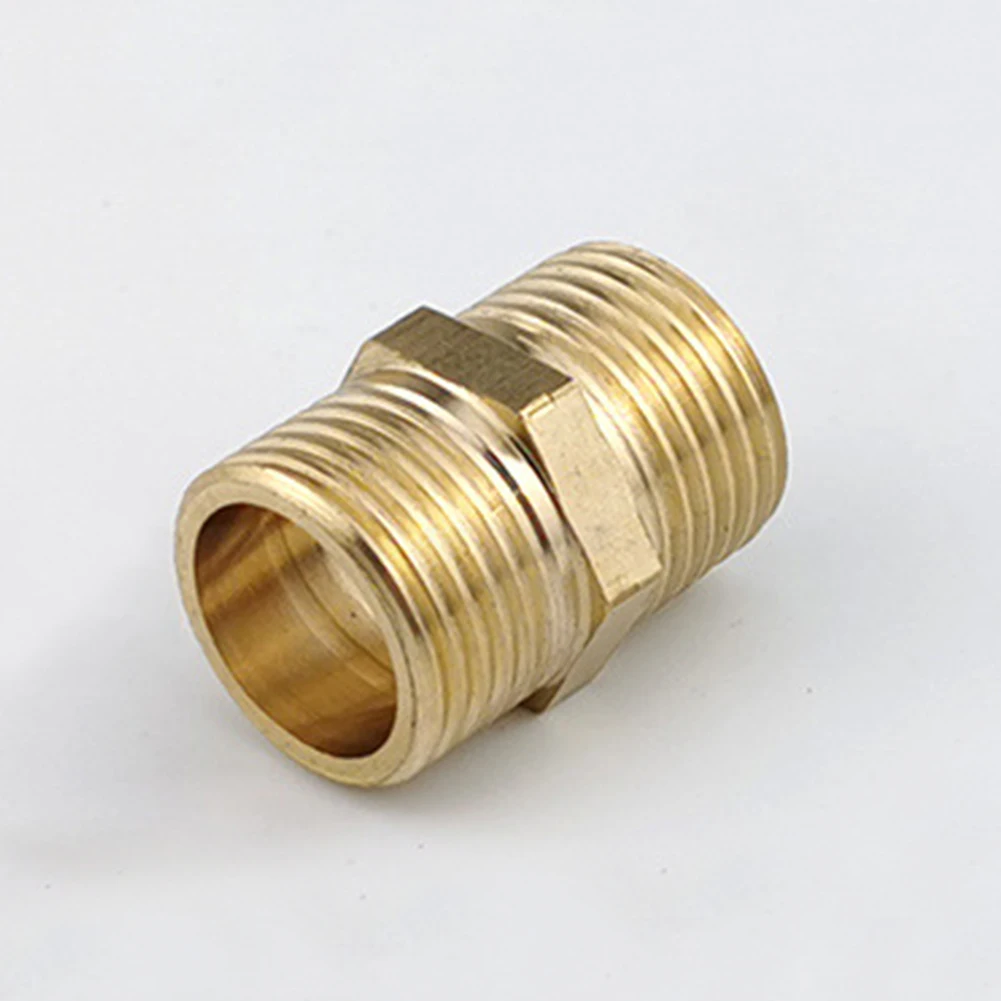 Heavy Duty Brass Hose Connector Male to Male 1/4 Inch Fitting – Superior Strength and Durability for Wet Environments