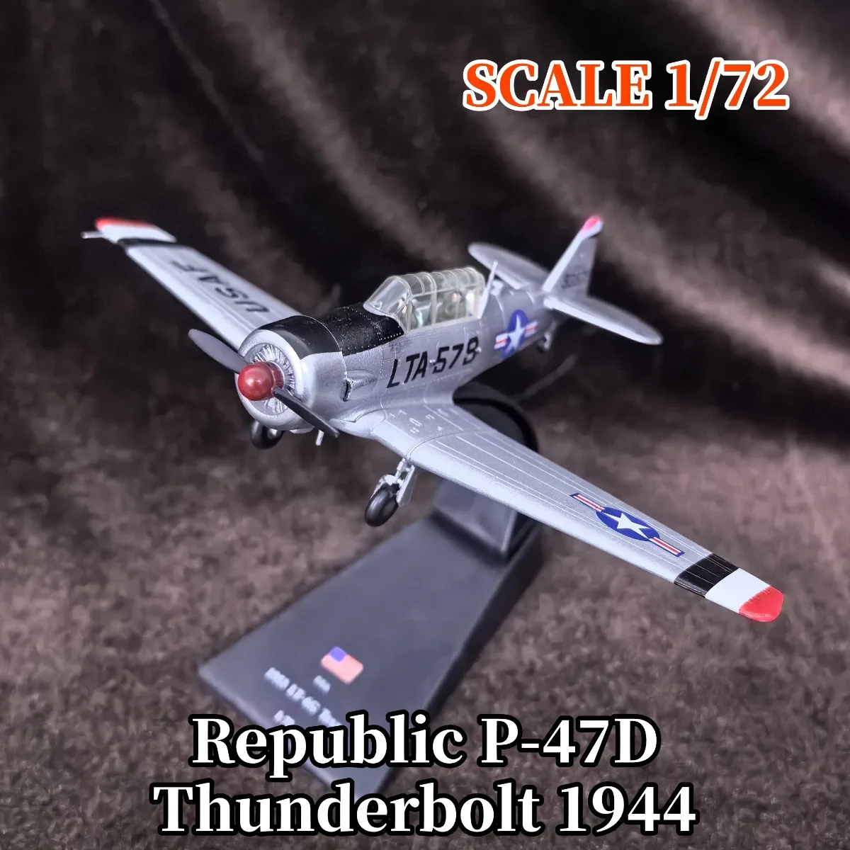 مقياس 1:72 جمهورية P-47D Thunderbolt 1944 نموذج مقاتلة الطائرات العسكرية طبق الاصل الطيران الحرب العالمية منفذها لعبة قابلة للجمع #1
