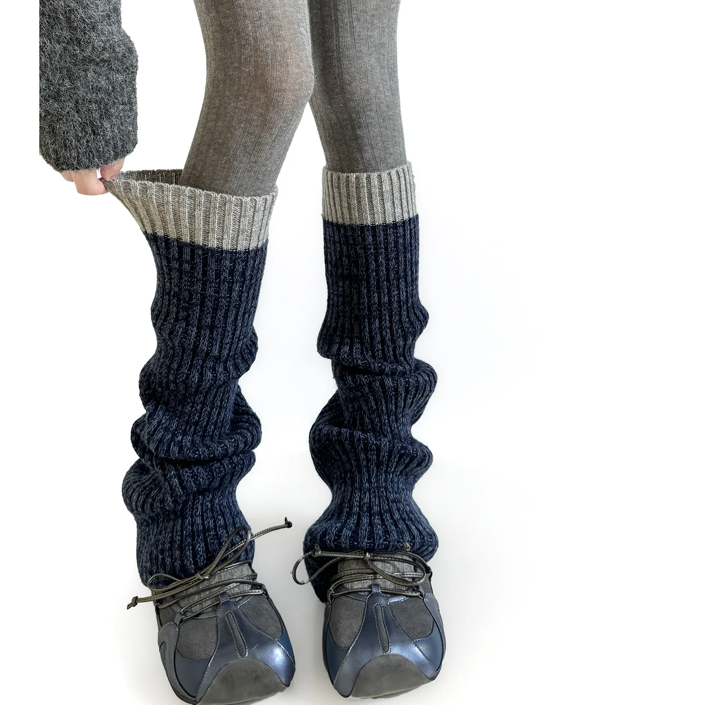 Boot Sock Womens Leg Warmers Foot Ankle Winter Warm Stretch Knitted Slouch Thermal Thick Wool Cuffs Female Gaiter Lolita Y2k