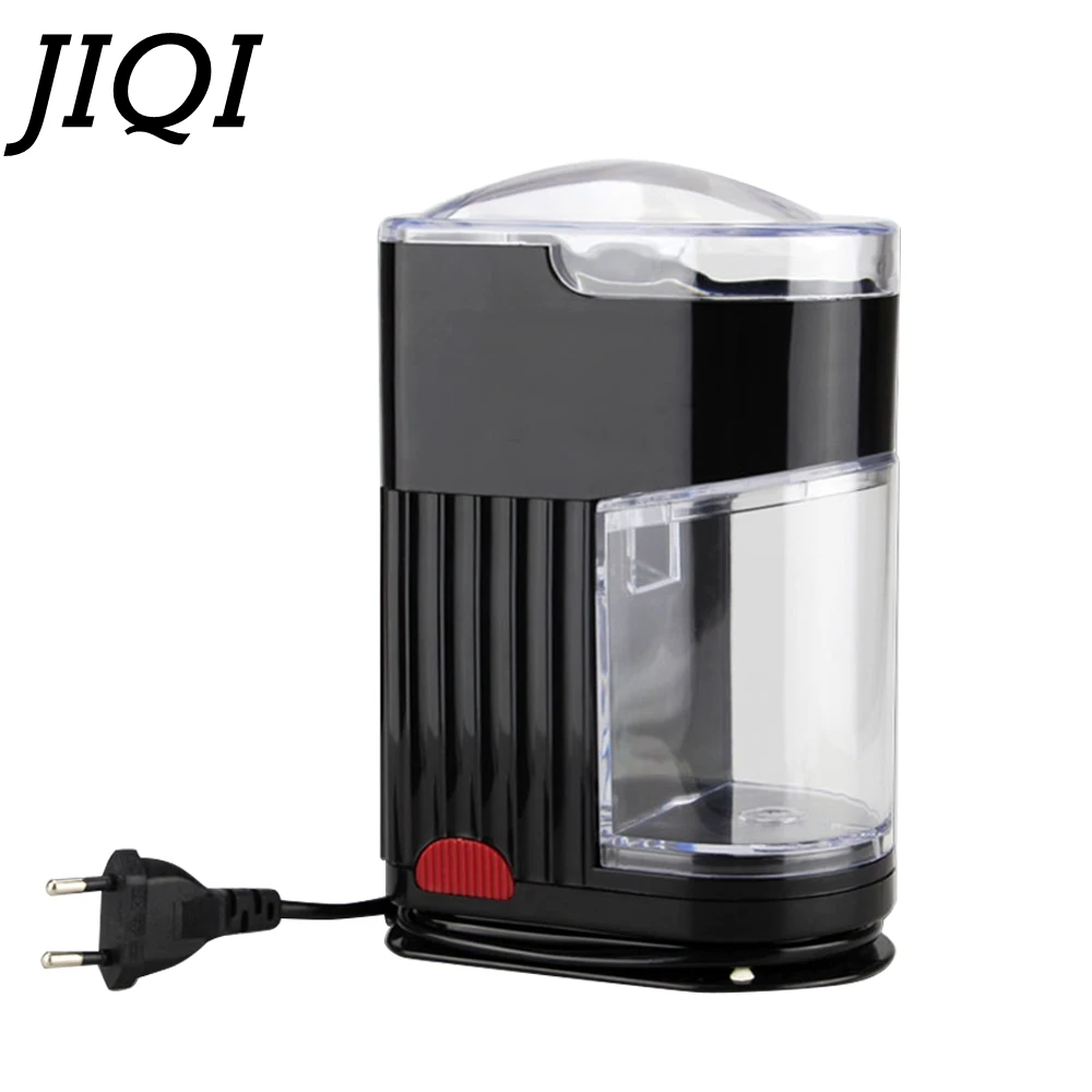 JIQI Multifunctional Electric Coffee Grinder Automatic Miller Bean Spice Grains Grinding Machine Adjustable Coarse Fine 110/220V