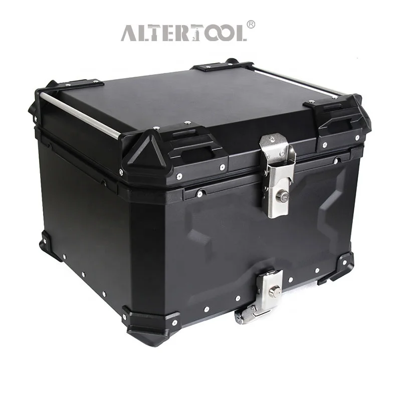 55L Universal Motorcycle Aluminum Alloy Rear Trunk Luggage Case Motorcycle Waterproof Tail Storage Box Motorcycle Tail Boxes