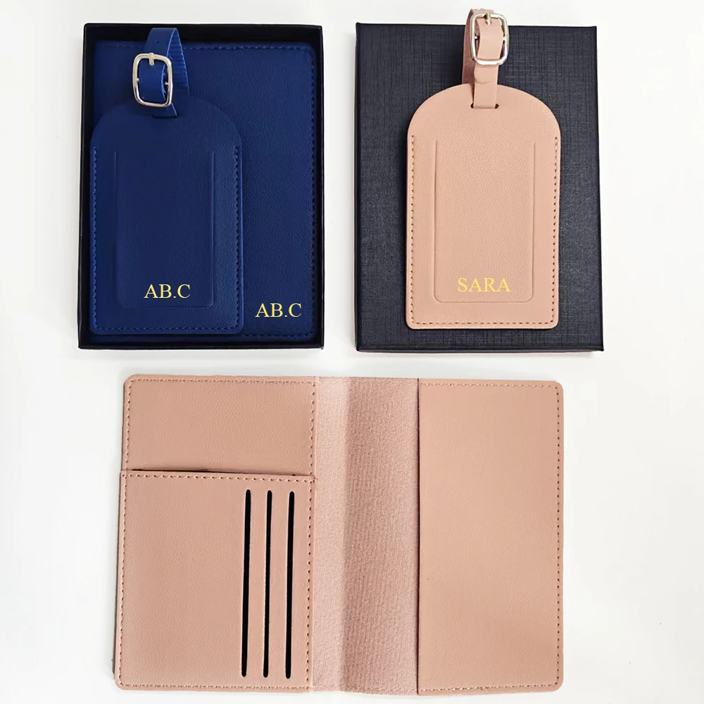 ฟรีส่วนบุคคลเริ่มต้นผู้ถือหนังสือเดินทางท่องเที่ยวชุดของขวัญกล่องDropshipping Customชื่อBoardingหนังสือเดินทางกระเป๋าเดินทาง: