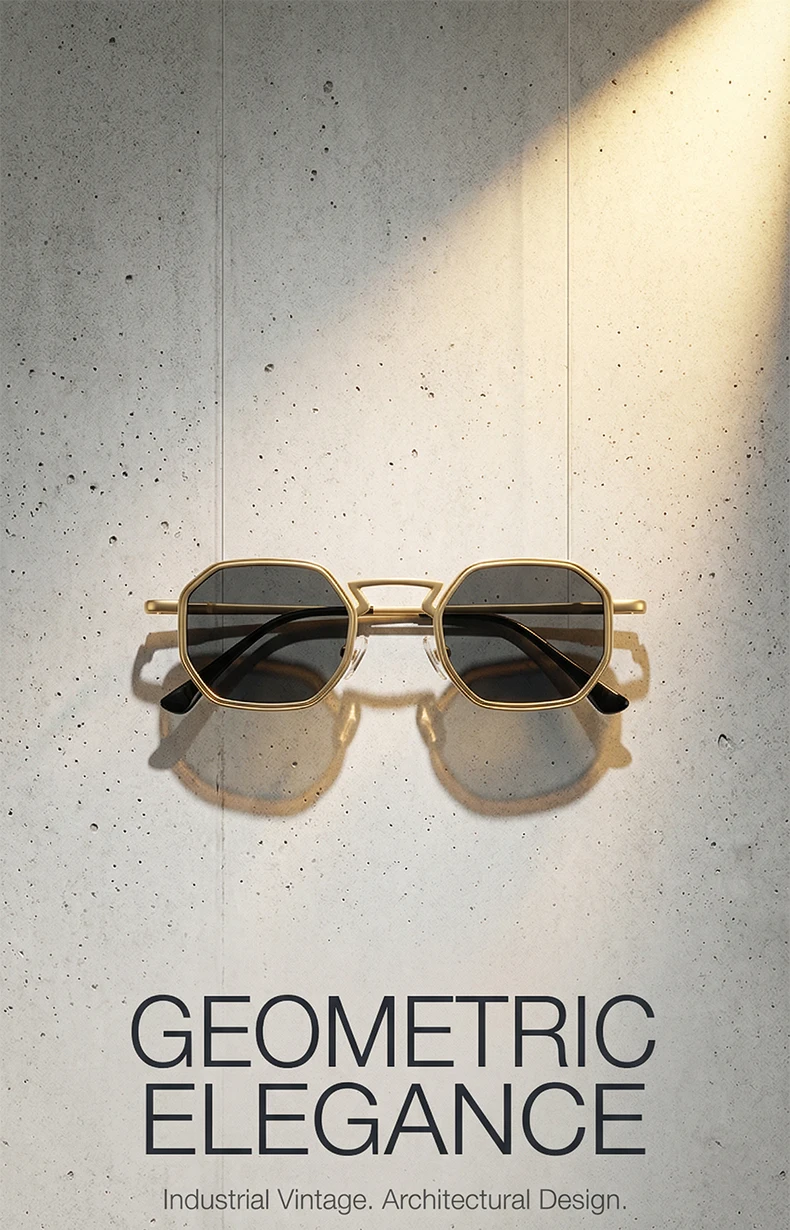 Kleine Rahmen Hexason Steampunk Sonnenbrille Männer 2025, Luxus Marke Vintage Punk Brillen Klassische Polygon Metall Sonnenbrille Männlich UV400 – Detail 3