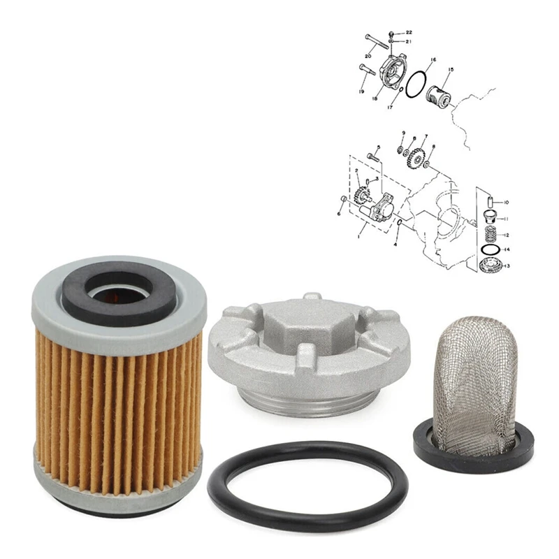 فلتر مصفاة سدادة تصريف الزيت ، ياماها المحارب رابتور ، ولفيرين الدب الكبير 51Y-13411-00-00 ، 1uy-13440-02-00 #4