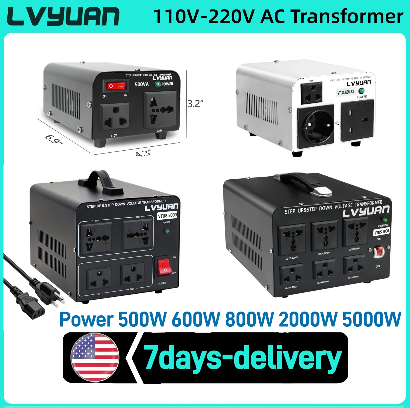 

Трансформатор напряжения 110 В до 220 В, внешнее напряжение переменного тока, повышающее/понижающее напряжение, 500 Вт, 600 Вт, 800 Вт, 2000 Вт, 5000 Вт