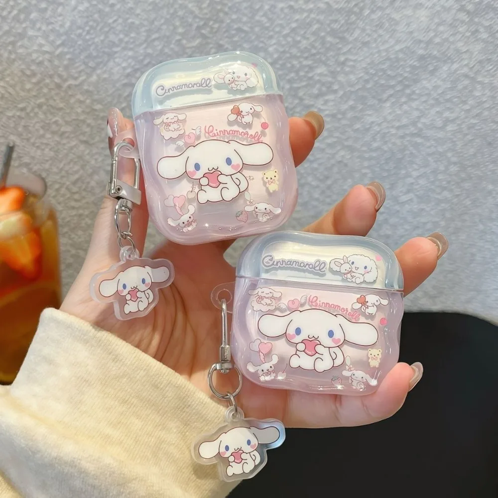 New for Apple AirPods Pro 3 2 Cartoon Cinnamoroll Earphone Protective Case for Apple AirPods 1 2 3 4 Pro Case with Pendant Cover