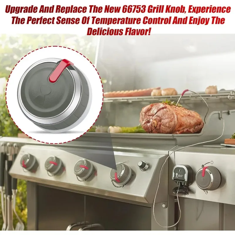 Weber Genesis II E/SE Series 66047/66048 Set of 3 Control Knobs Main Burner Knob for BBQ Grill Replacement Parts