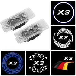 2PCS for BMW X3 G01 2018-2023 Logo LED Car Door Projector Welcome Lights Decor Shadow Courtesy Ghost Badge Lamp Accessories