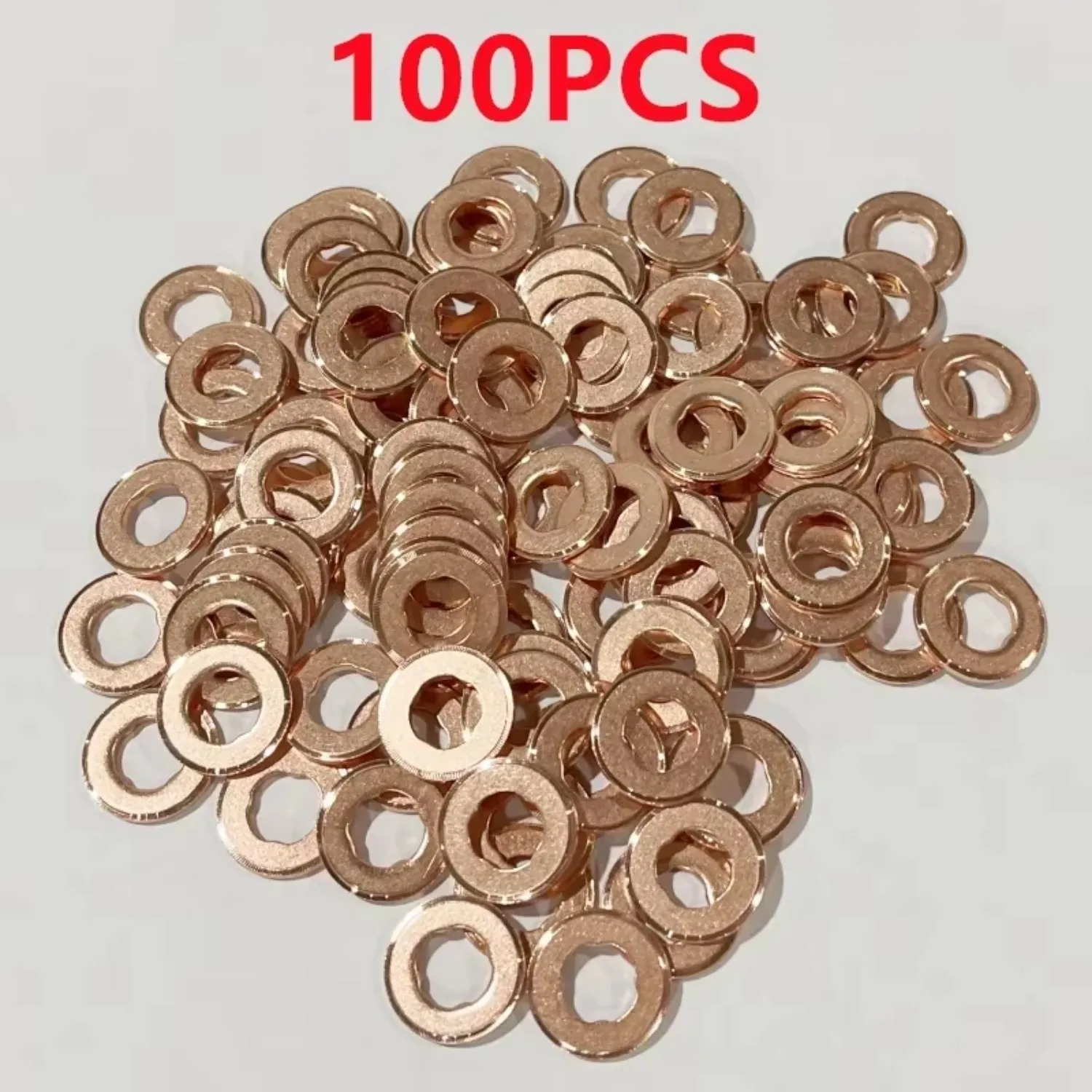 100PC Diesel Fuel Injector Copper Washer F00VC17504 Auto Nozzle F00VC17503 F00VC17505 for BOSCH Delphi Denso 1.5mm 2mm 2.5mm 3mm