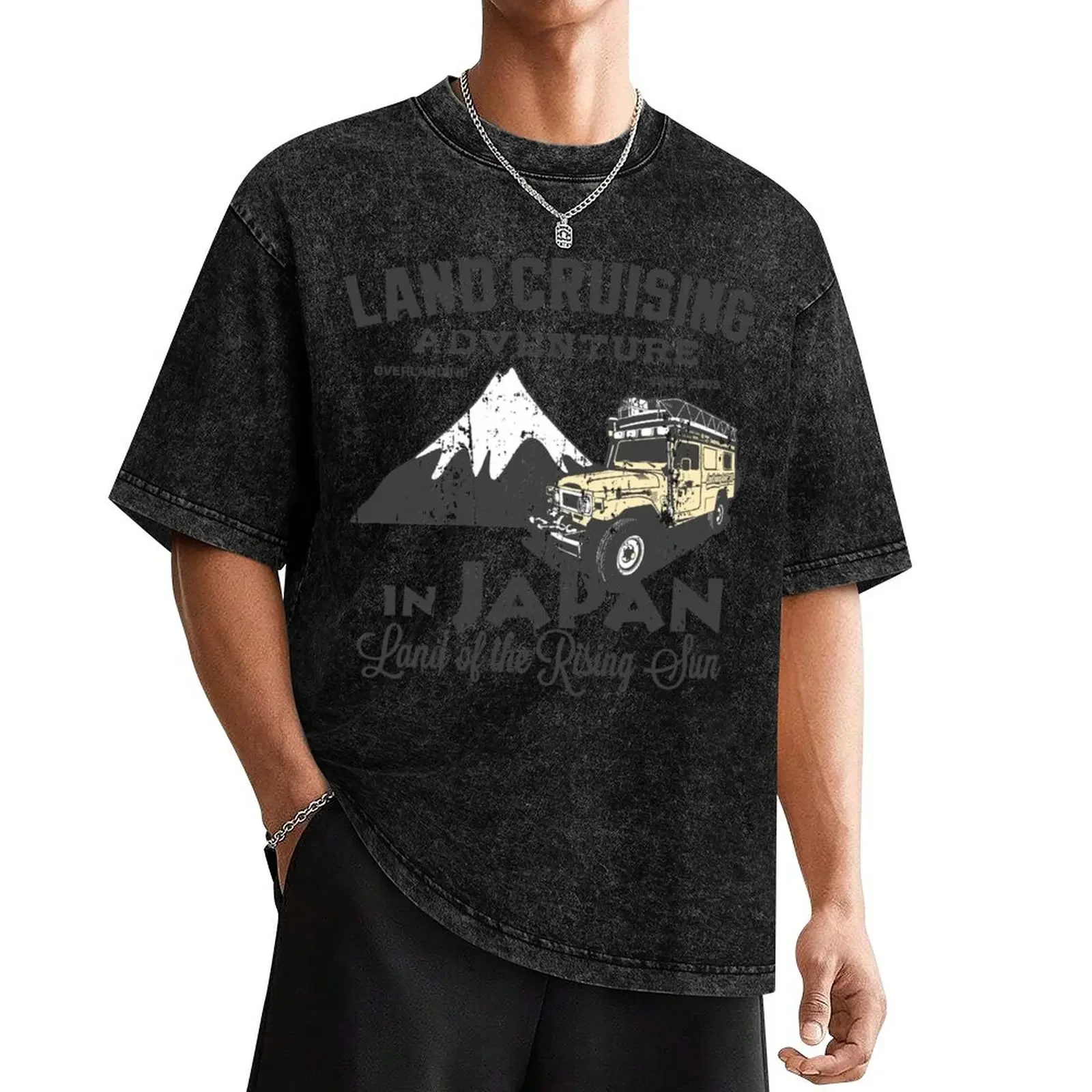 Landcruising Adventure in Japan - Straight font edition T-Shirt sweat oversized t shirt oversizeds street wear tshirts for men