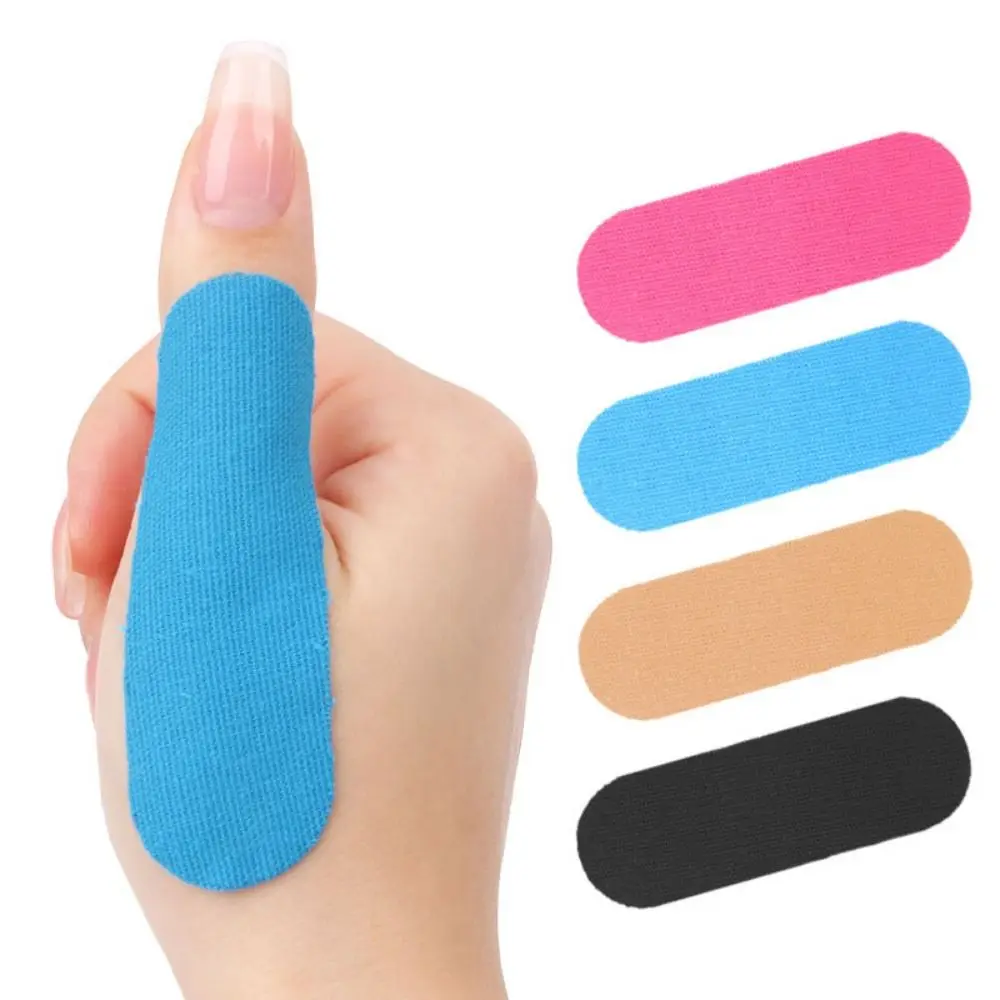 10Pcs Elastic Kinesiology Tape Breathable Cotton Thumb Support Bandage Multi-colored Irregular Muscle Patch/sticker