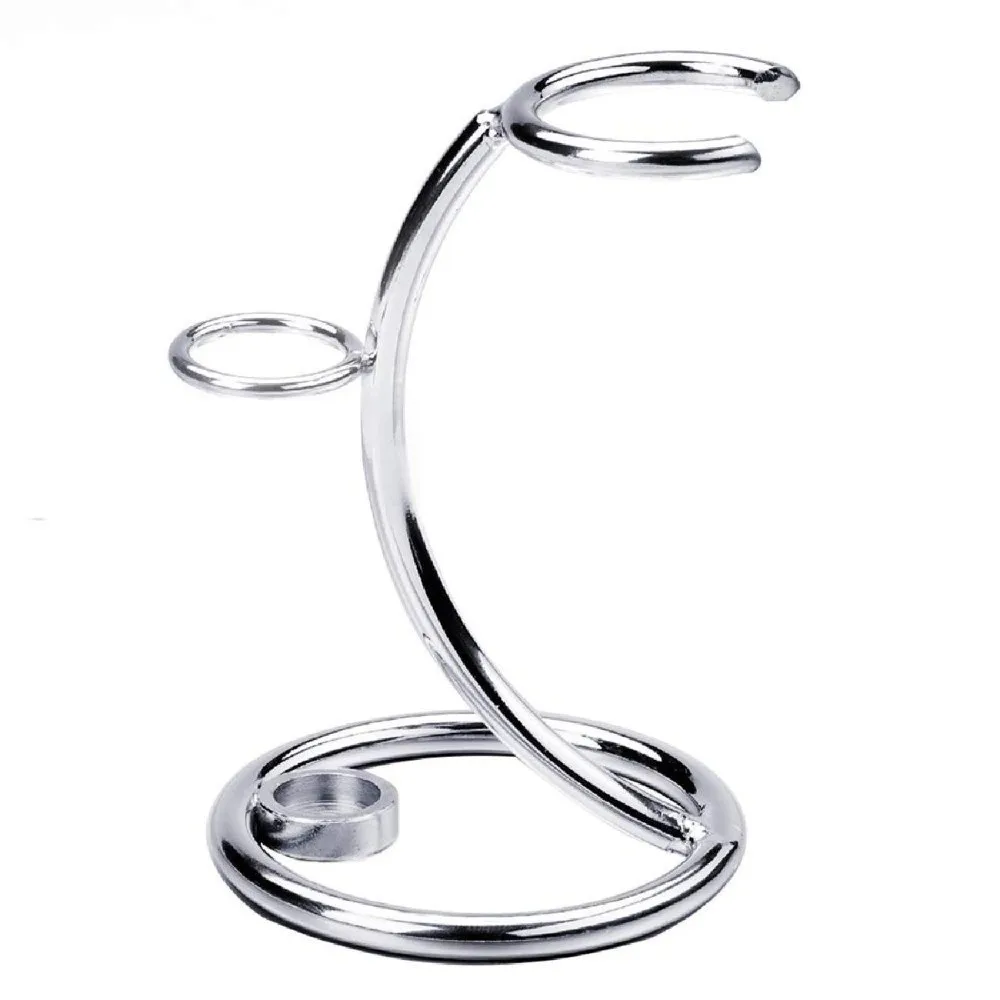 Multifunctional Metal Razor Stand Holder Mustache Grooming Accessory Art Shaving Brush Stand Razor Base Portable