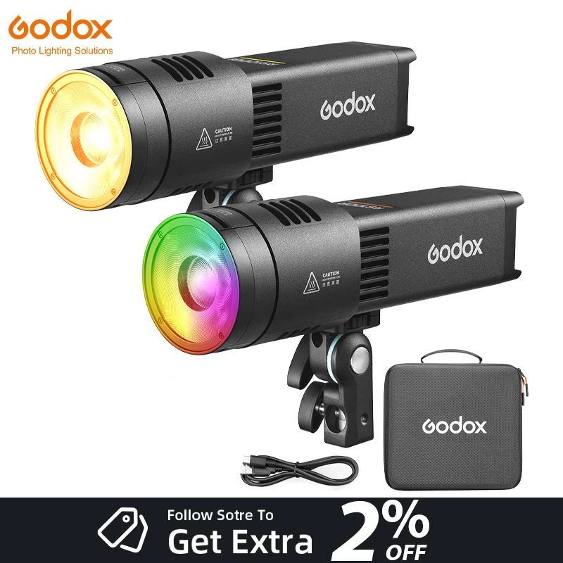 

NEW GODOX RS100Bi RS100R Full Color RGB LED Light Bi-color Photography Fill Light For Film Video,Broadcast&Video Production