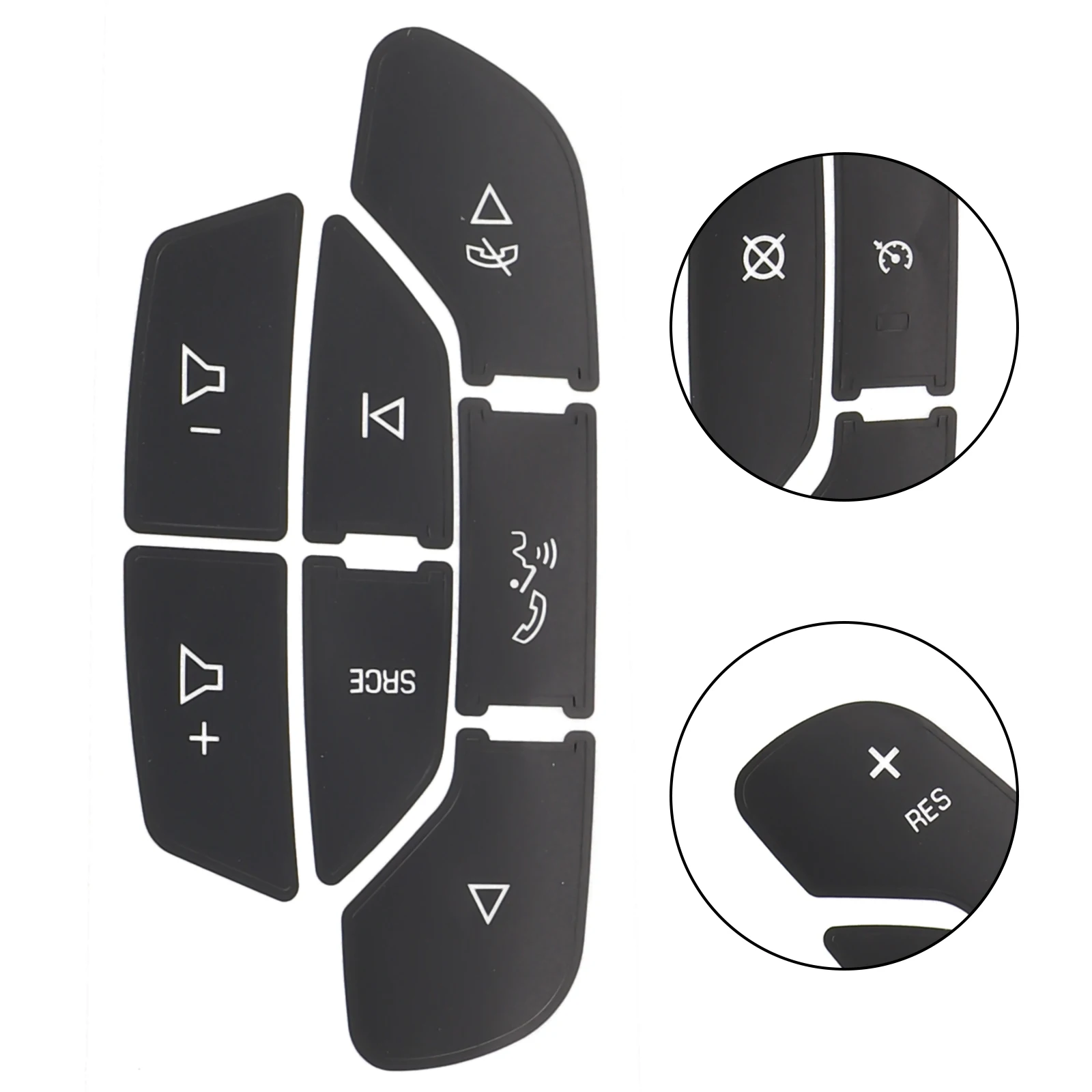 For Tahoe For Yukon 2007-2014 Button Stickers Black Easy Installation Paper Plug-and-play Replacement Practical