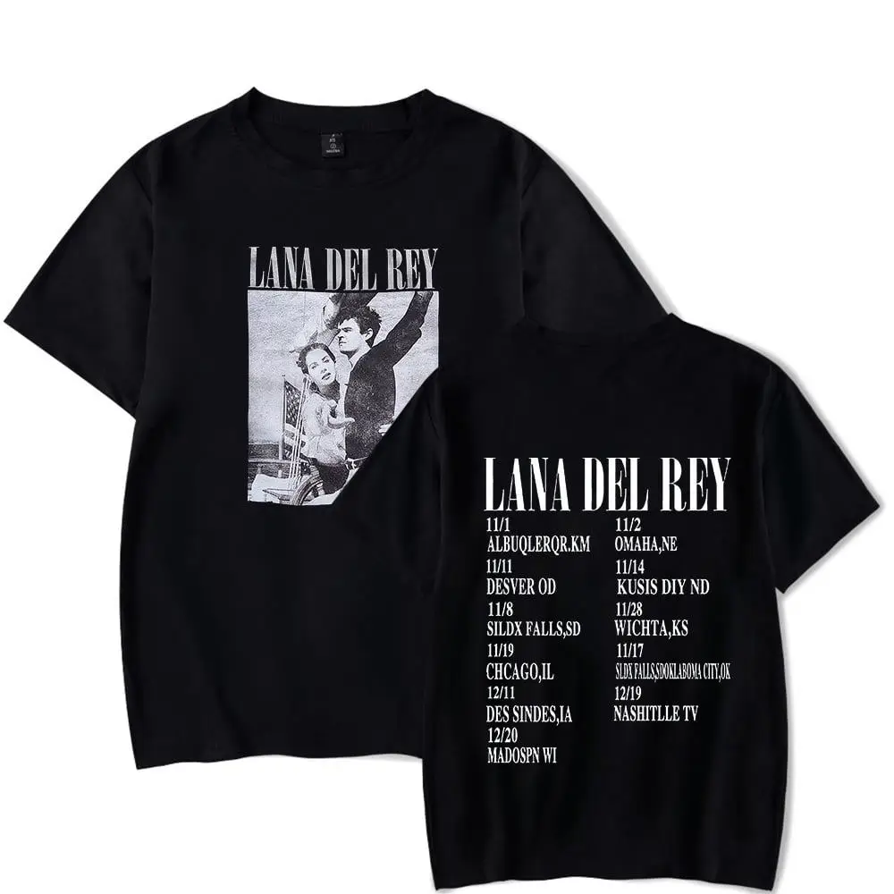 Lana Del Rey Norman Rockwell Tour Merch T-Shirt Unisex Short Sleeved T Shirt Casual Tee