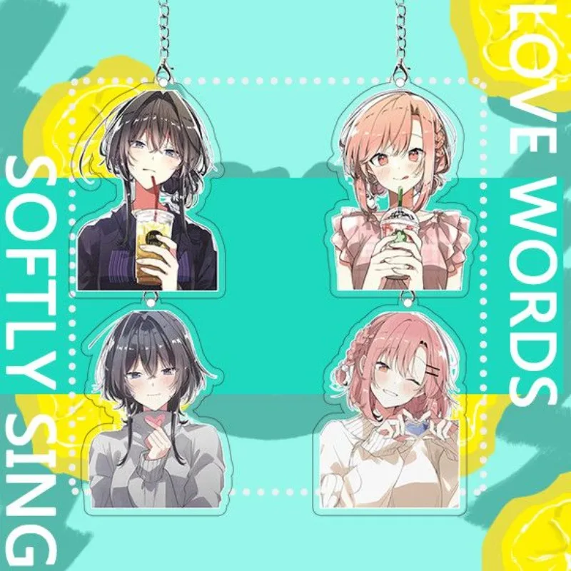Whisper Me A Love Song Acrylic Keychain Himari Kino Yori Asanagi Yuri Aesthetic Character Charm Journal Hanging Embellishment
