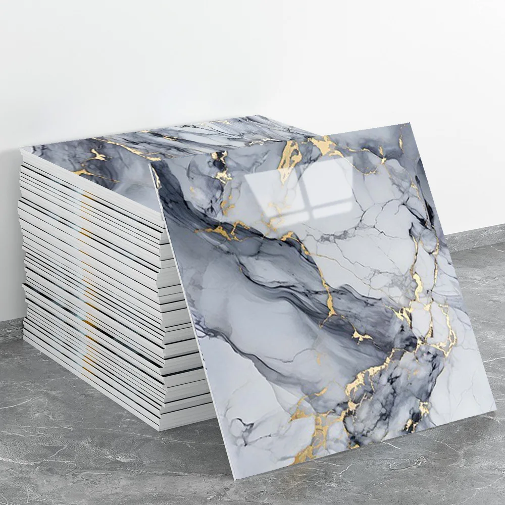AluminumplasticBoard Self-adhesive Waterproof and Moisture-proof Felt Board Kitchen Imitation MarbleWall Tiles Adhesive Stickers