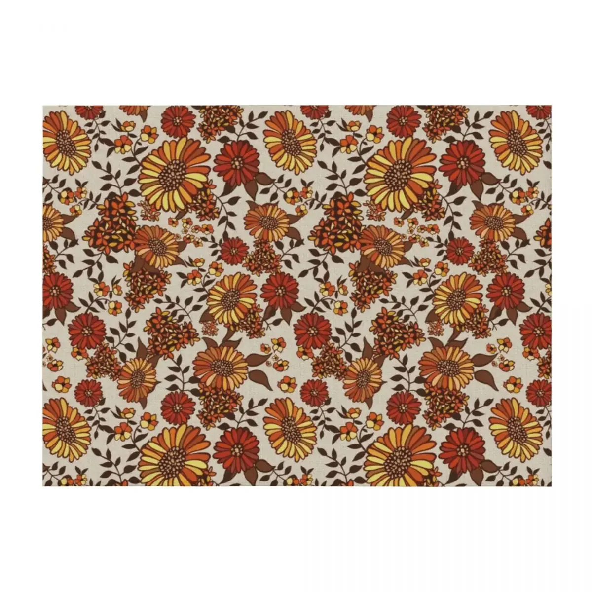 

Retro 70s boho hippie flower power Throw Blanket Polar Baby Soft Single Blankets