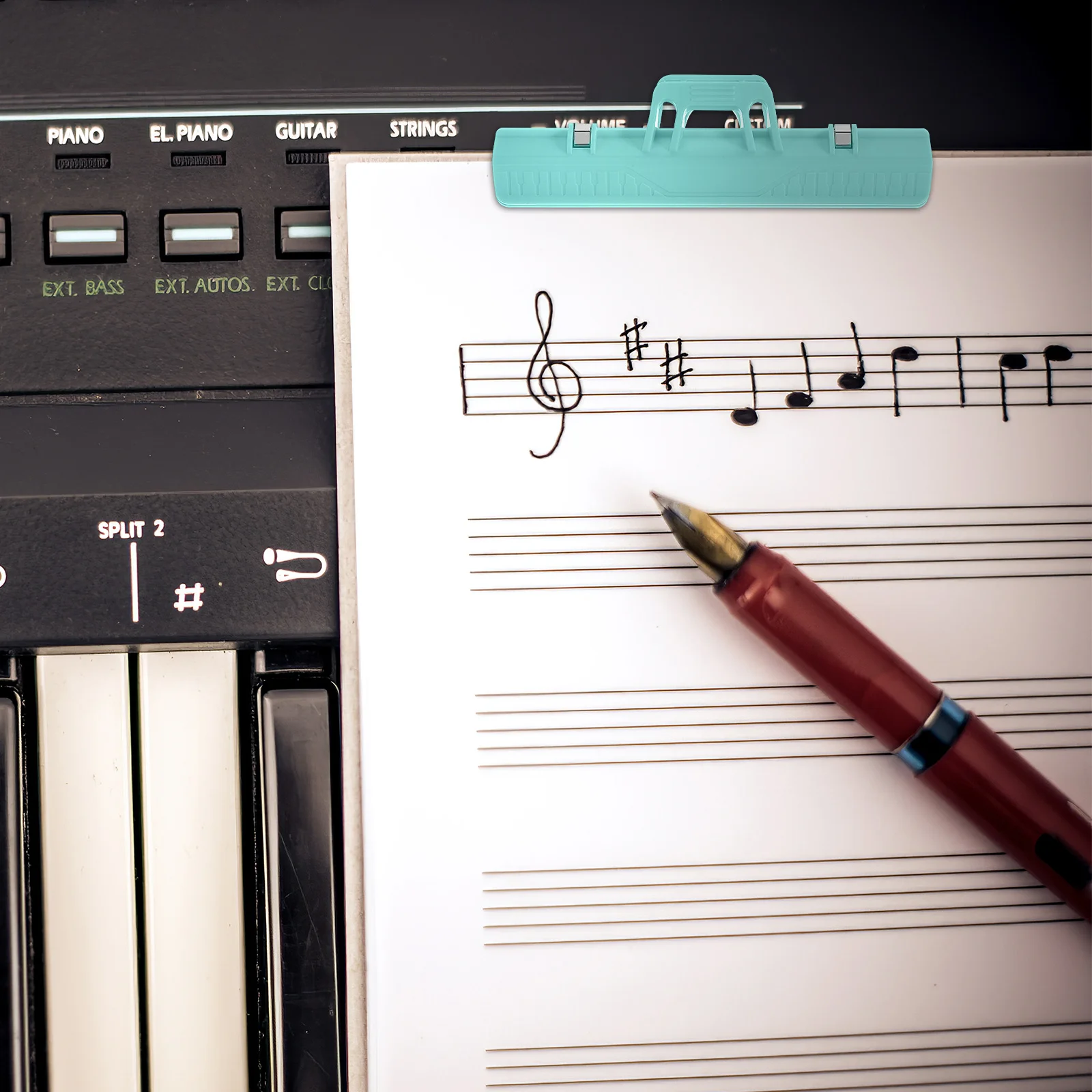 

6 pcs Music Book Clip Holder Thickened Page Clips For Sheet Music Files Notes Magazines Students Teachers Piano Players