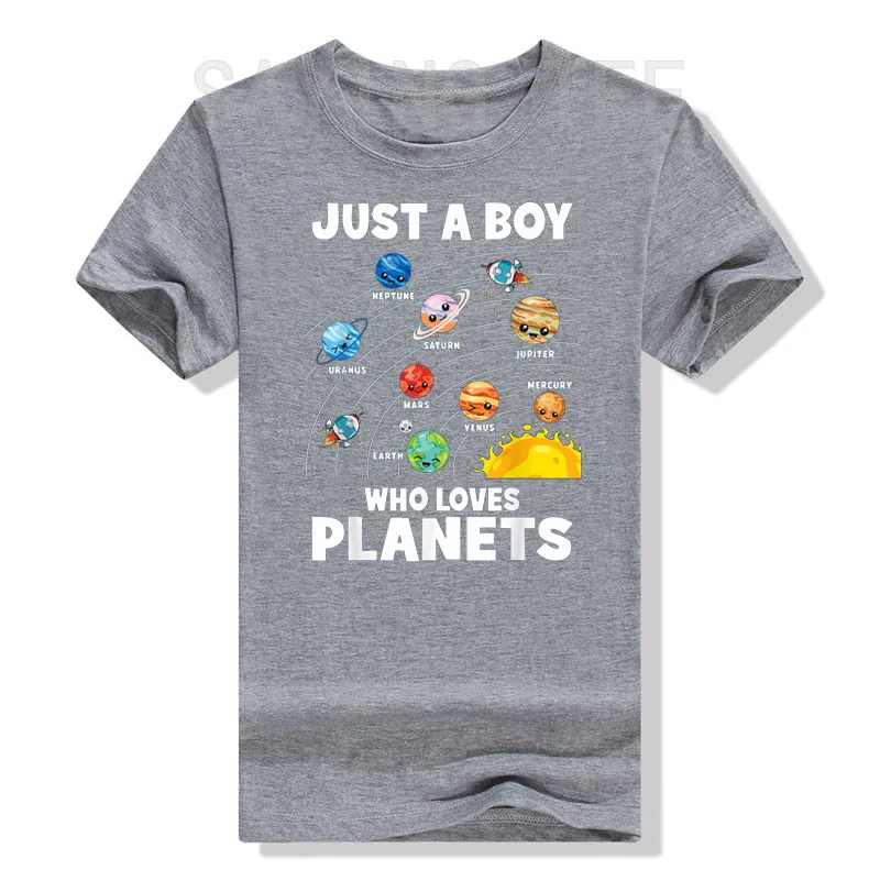 T-Shirt Enfant Astronaute Espace Planètes Système Solaire - Idéal Pour Les Futurs Scientifiques Et Amateurs D'Espace