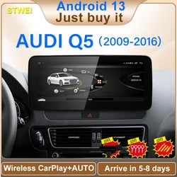 Factory Price 8G 64G Android13 12.3inch Carplay AUTO For AUDI 09-16 Q5 Car Video Players GPS Navigation Bluetooth Android Radio