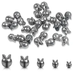50/100Pcs Removable Split Shot Fishing Weights Sinker Clip On Weights Round Fishing Egg weights Bass lure Fishing Accessories