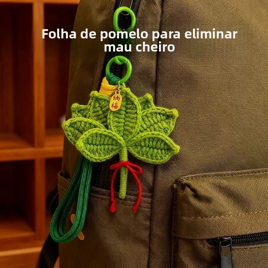 kit-de-material-para-croche-artesanal-diy-simples-pingente-de-folha-em-fio-presente-para-amigo-boneca-pequena-instrucoes