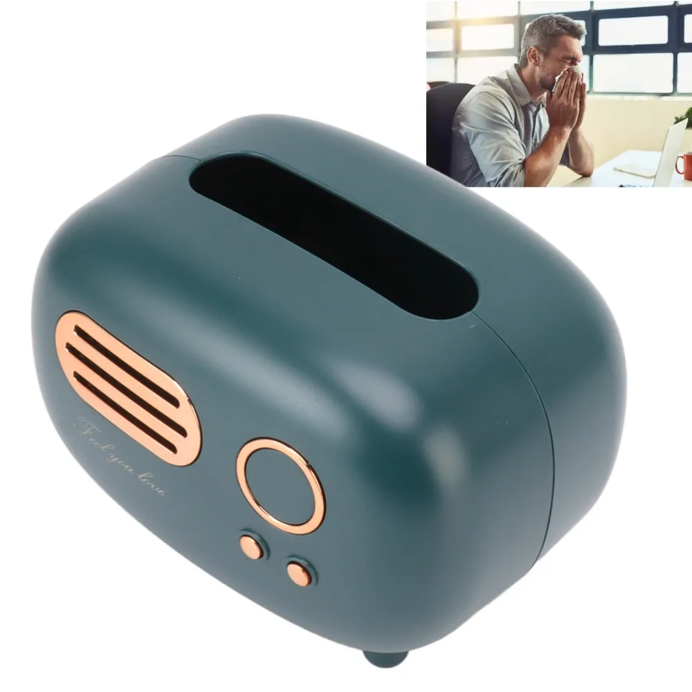 

Radio Shape Retro Radio Tissue Box Decorative Green Tissue Cover Box Multifunction Creative Vintage Radio Tissue Box Bedroom