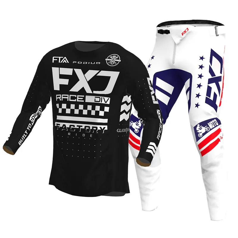 motocross gear set racing suit Off-road MX Enduro MOTO Mens Kits Women's Motorcycle Combo white Pink black red green