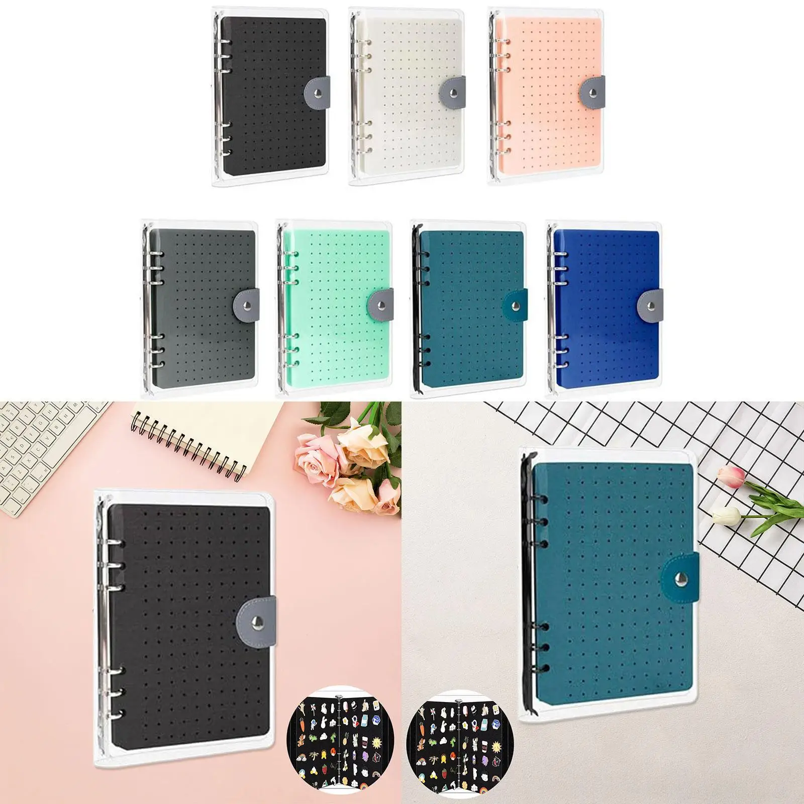 Filcowa broszka do przechowywania książek DIY Charms Organizer Booklet Metal Badges Chest Souvenir Album for Dressing Table Desktop