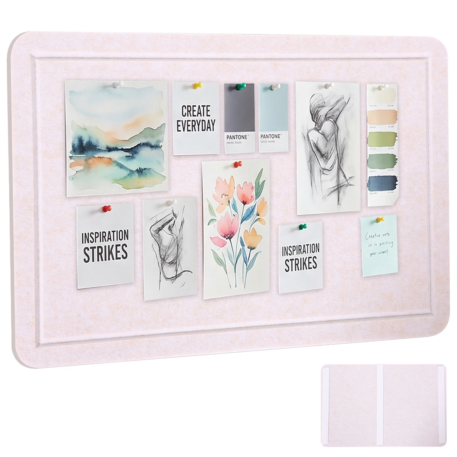 Bulletin Board Cork - Weiche Filz-Pinwand, Selbstklebende Korktafel, Faltbare Pinnwand