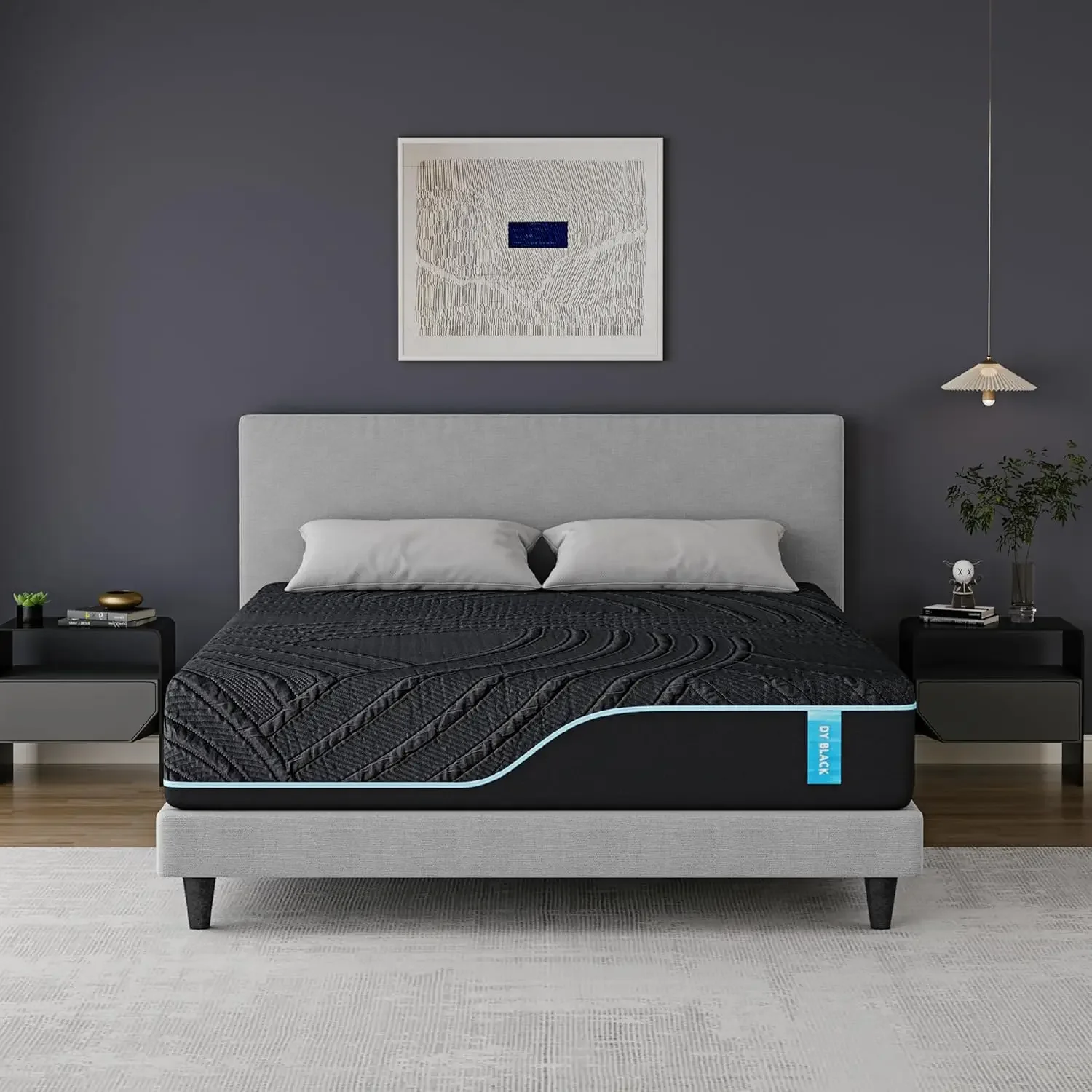 Full 14 Inch Memory Foam Mattress in a Box, Copper Gel Firm Mattress for Back Support, with Cooling Knit Fabric Cover