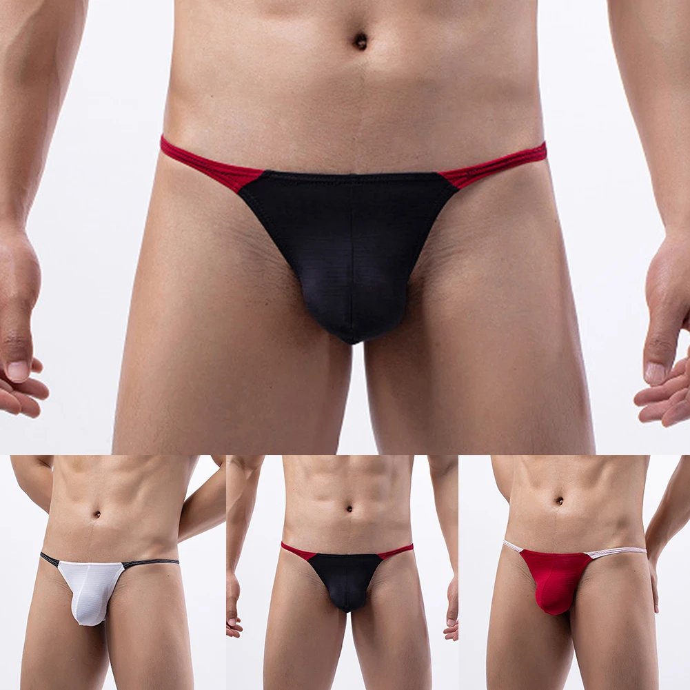 ملخصات الرجال الملابس الداخلية السراويل اليومية لينة الصلبة ملابس السباحة T الظهر بيكيني السروال تنفس مريحة g-سلسلة #6