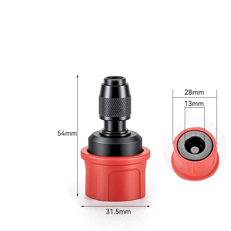 Schnellwechsel-Bohreradapter für 6,35-mm-Sechskantbits, kompatibel mit kabelgebundenen und kabellosen Elektrobohrern
