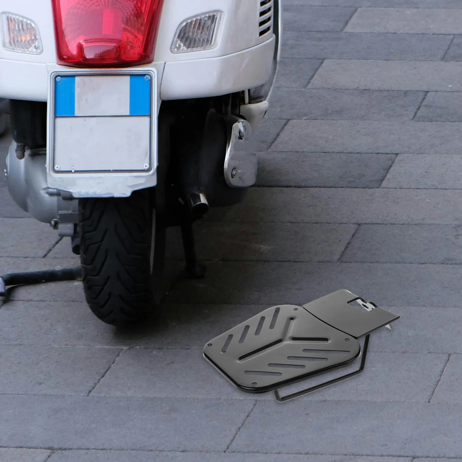 Estante trasero para bicicleta eléctrica, estante de carga extensible y desmontable para equipaje, almacenamiento de equipo de lluvia, accesorios para motocicleta