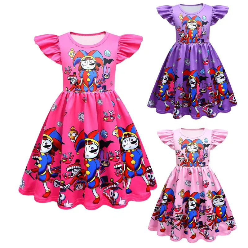 

Kids Cosplay Costume The Amazing Digital Circus Girls Clothing Baby Girls Dress for Birthday Clothes Halloween role Costume