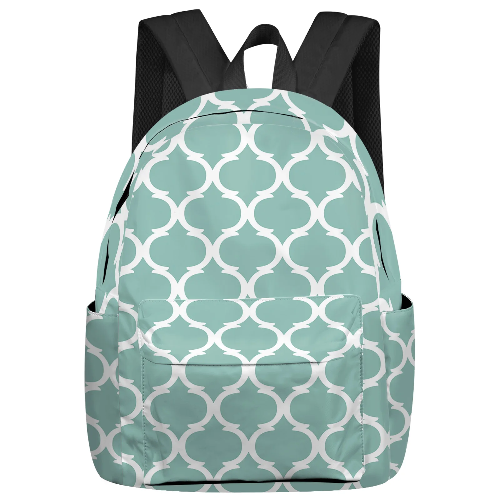 

Teal Turquoise Morocco Feminina Backpacks Teenagers Student School Bags Laptop Custom Backpack Men Women Female Travel Mochila