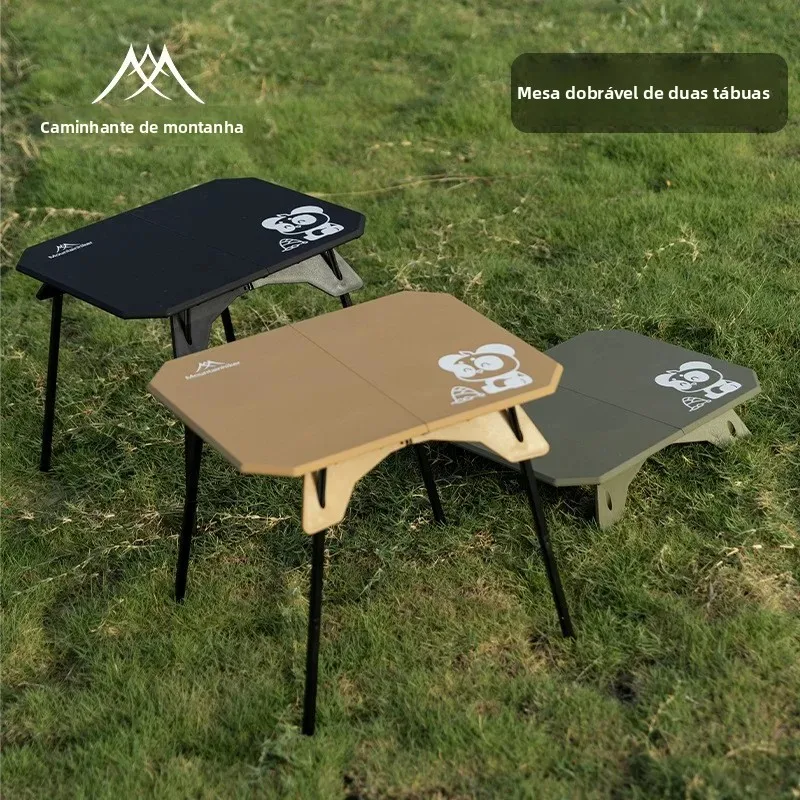 mountainhiker-mesa-plegable-multifuncional-color-caqui-negro-y-verde-apta-para-camping-y-pesca-ideal-para-actividades-al-aire-libre-senderismo