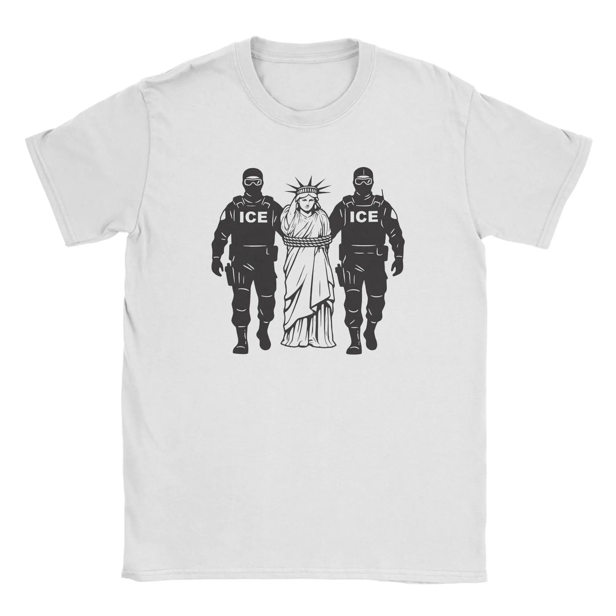 

Футболка Abolish ICE, летняя модная футболка, мужская хлопковая футболка с круглым вырезом, большие размеры, футболки с коротким рукавом, забавные топы в стиле Y2K