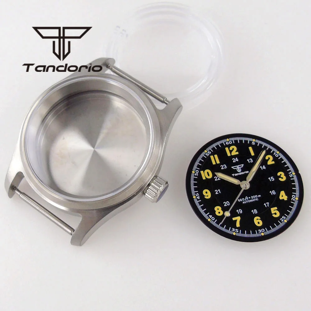 

36mm Stainless Steel Brushed 20Bar Dive Pilot Watch Case+29mm Dial+Hands Fit NH35 NH36 NH34 ETA2824 PT5000 ST2130 Movement