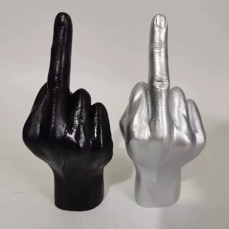 

Modern Nordic Style Vertical Middle Finger Statue Resin Craft Sculpture Home Art Ornament Decoration